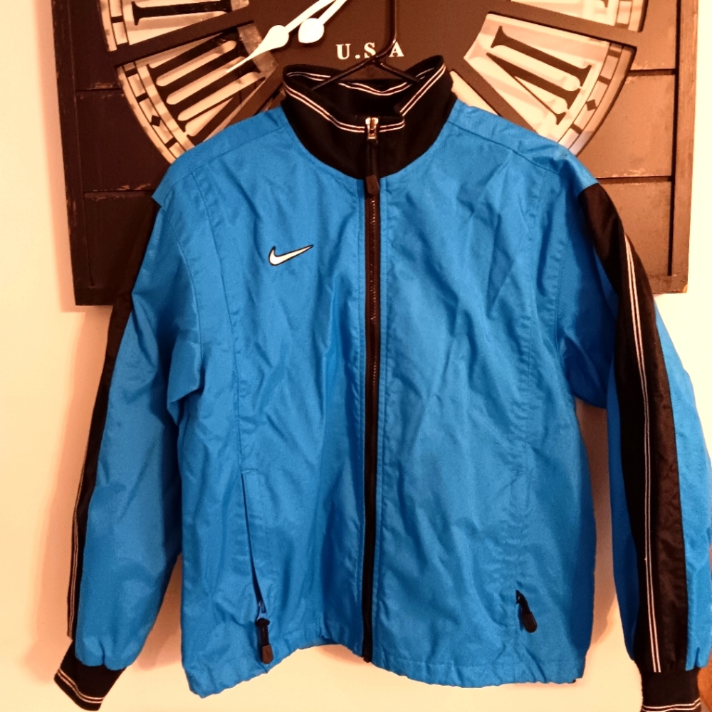 Vintage Nike Full Zip Canvas Jacket Blue‎ Women's Small